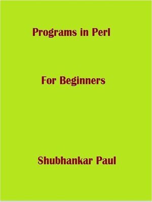 cover image of Programs in Perl